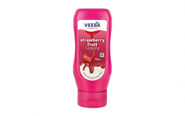 Veeba Strawberry Fruit Topping  Plastic Bottle  380 grams